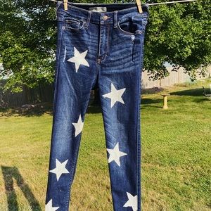 CUSTOM painted a&f star jeans